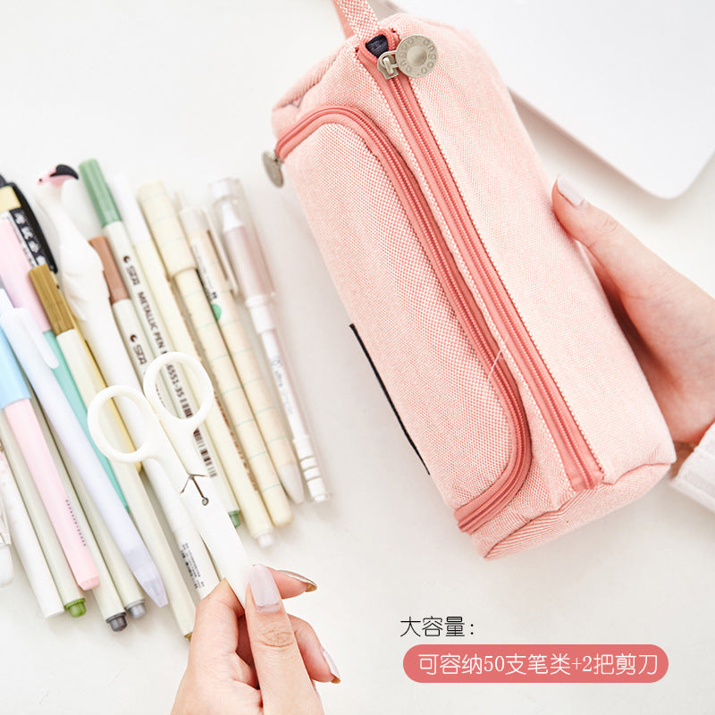 Wholesale Multifunctional Large Capacity Cosmetic Bags Candy Canvas Pencil Bags